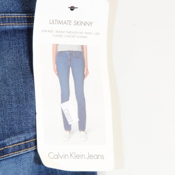 Calvin Klein Low Rise Ultimate Skinny Dark Wash Denim Jeans Size 2x30 - Picture 6 of 8